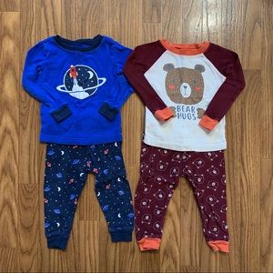 Wonder Nation 12-18 mo Cotton Pajama Sets (2 pair)
